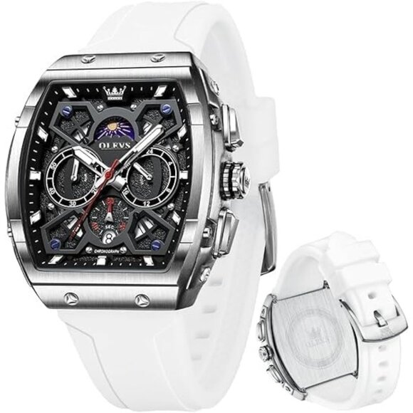 ⚡Watches for Men Waterproof Analog Quartz Chronograph Business Casual Dress - Picture 1 of 9